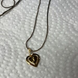 Gold Heart Pendant Necklace